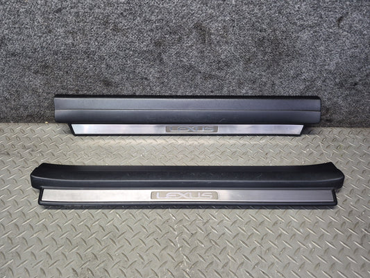 01-06 Lexus UCF30L LS430 Set of 2 Front Door Scuff Sill Plate Trim Panel OEM