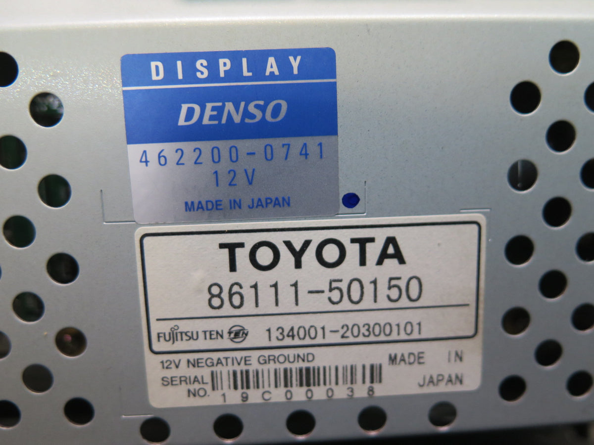 01-03 Lexus UCF30L LS430 GPS Navi DVD Player Control Head Unit 86111-50150 OEM