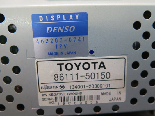 01-03 Lexus UCF30L LS430 GPS Navi DVD Player Control Head Unit 86111-50150 OEM