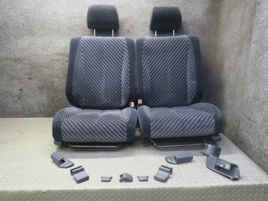 96-98 Toyota MARK2 JZX100 Tourer Front Cloth Seat w Trim Set 37k Miles Damaged