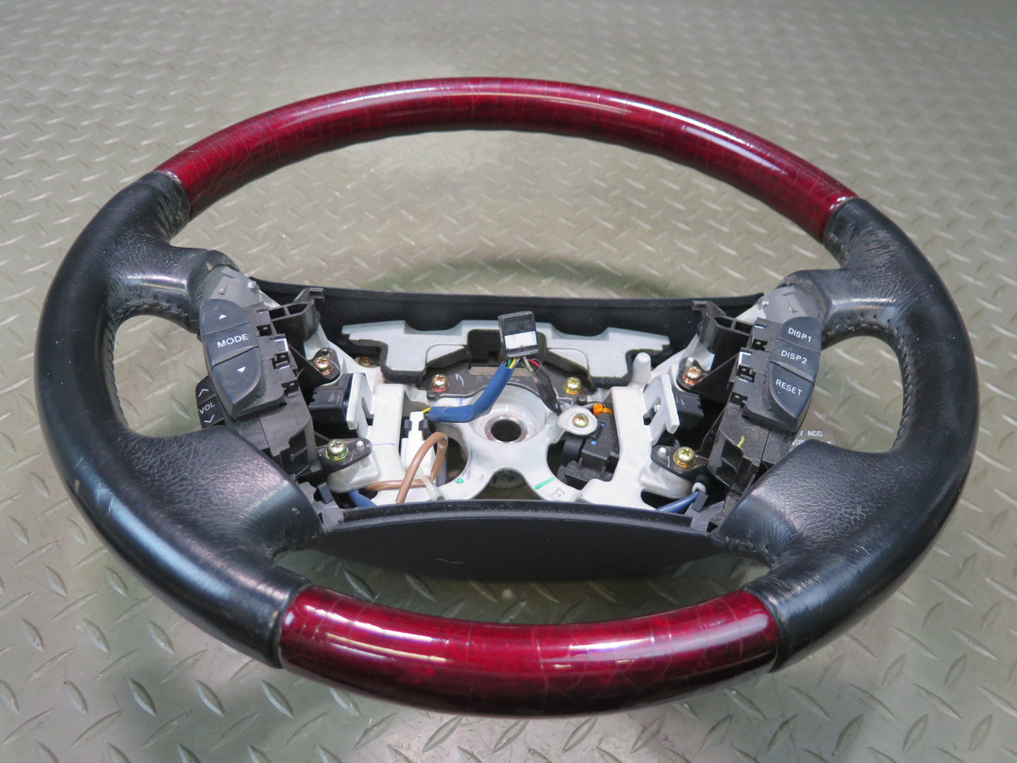 01-03 Lexus UCF30L LS430 Leather RED Wood Steering w Controls Switch OEM