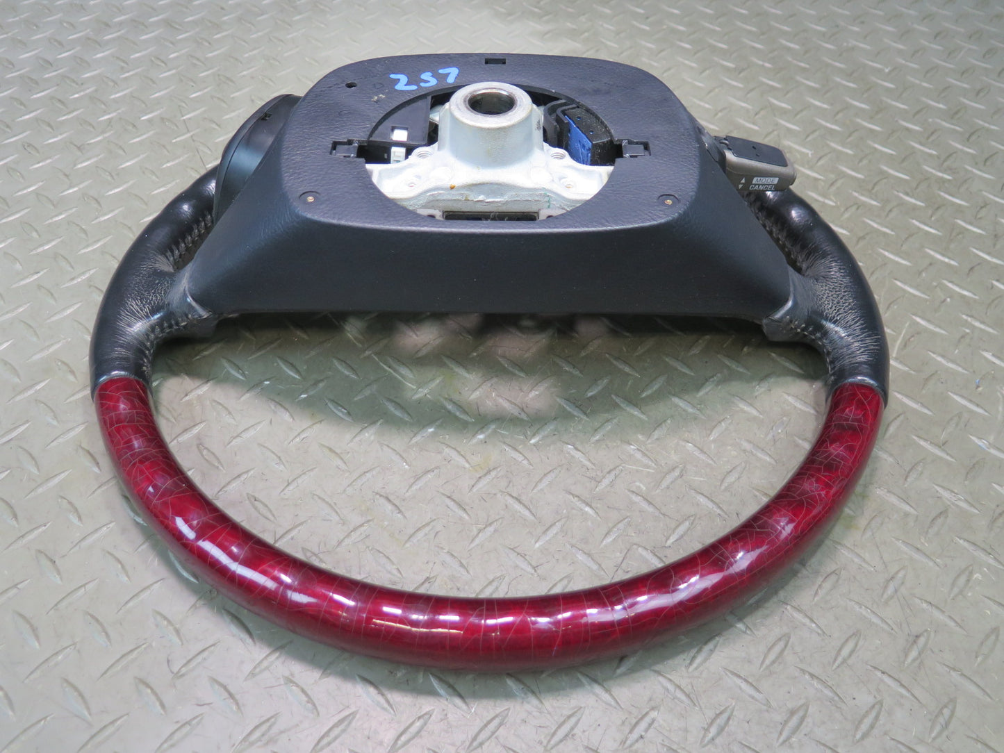 01-03 Lexus UCF30L LS430 Leather RED Wood Steering w Controls Switch OEM
