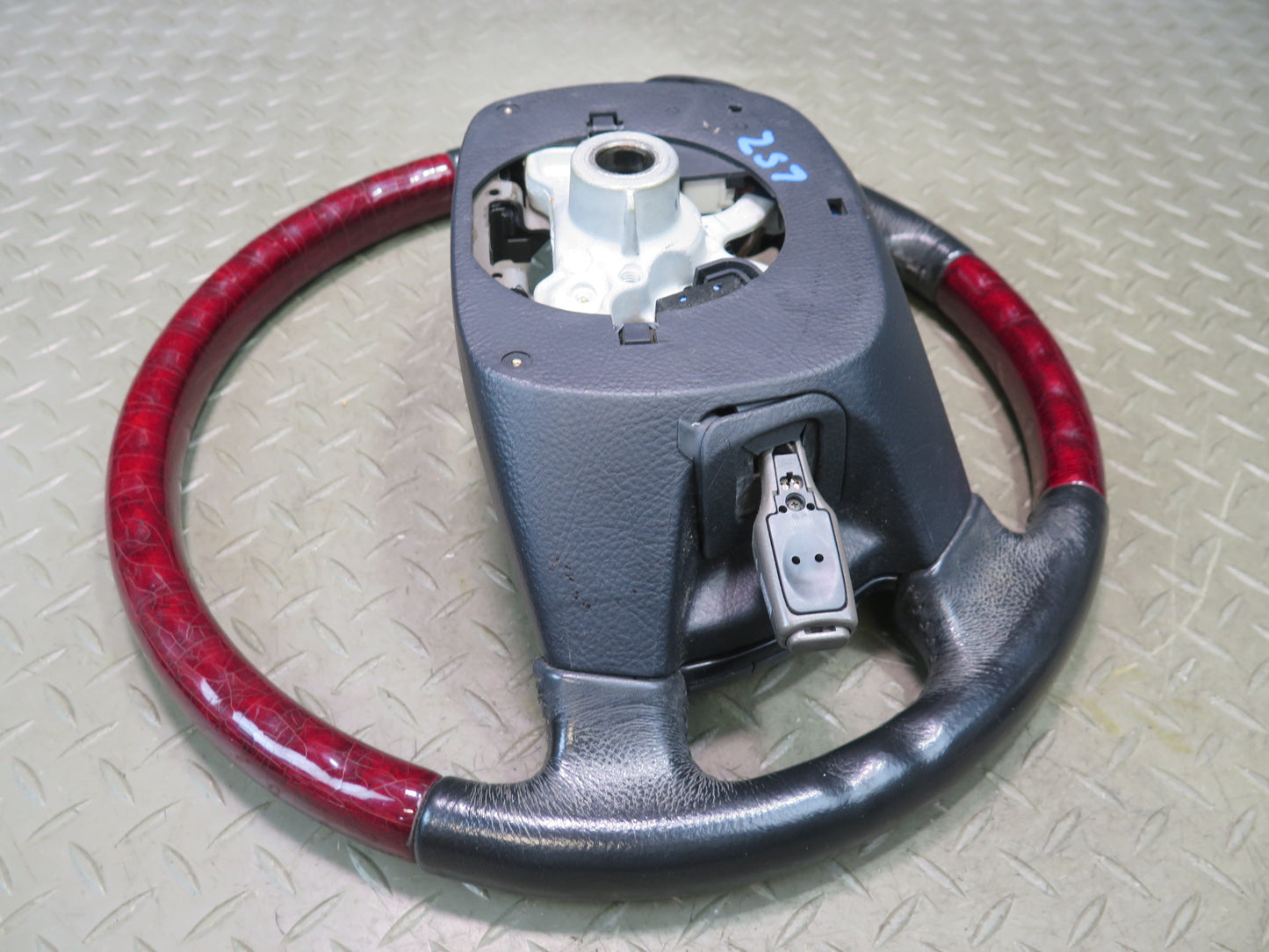 01-03 Lexus UCF30L LS430 Leather RED Wood Steering w Controls Switch OEM