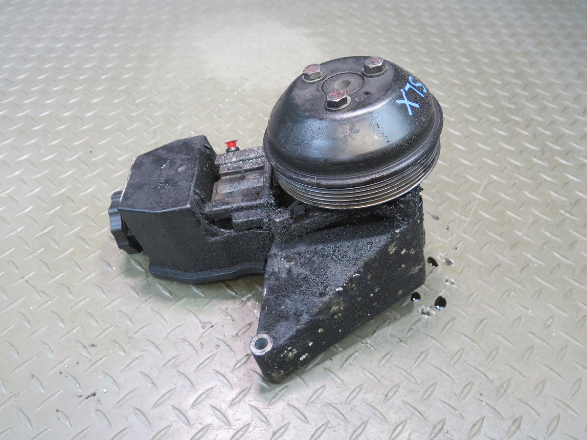 96-98 Mercedes R129 SL500 Power Steering Pump w Support Bracket OEM