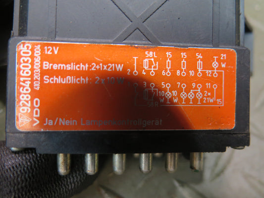 1985-1986 Porsche 928 Bulb Lamp Light Control Unit Module VDO 92864160305