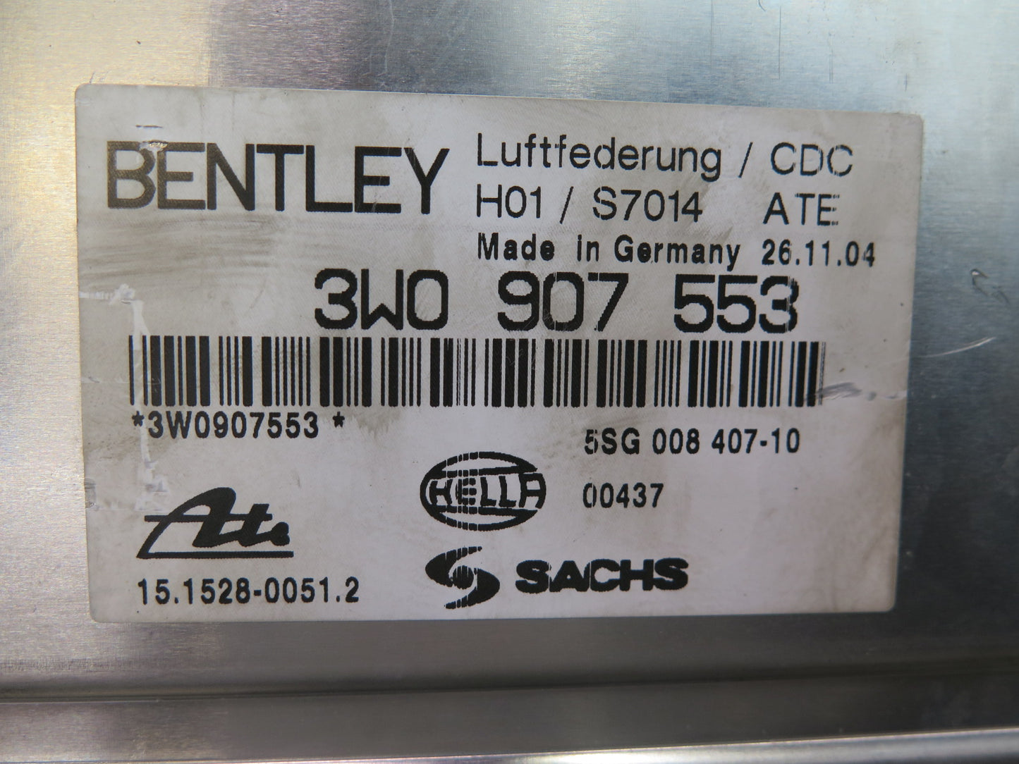 03-10 Bentley Continental GT Air Suspension Computer Control Module 3W0907553