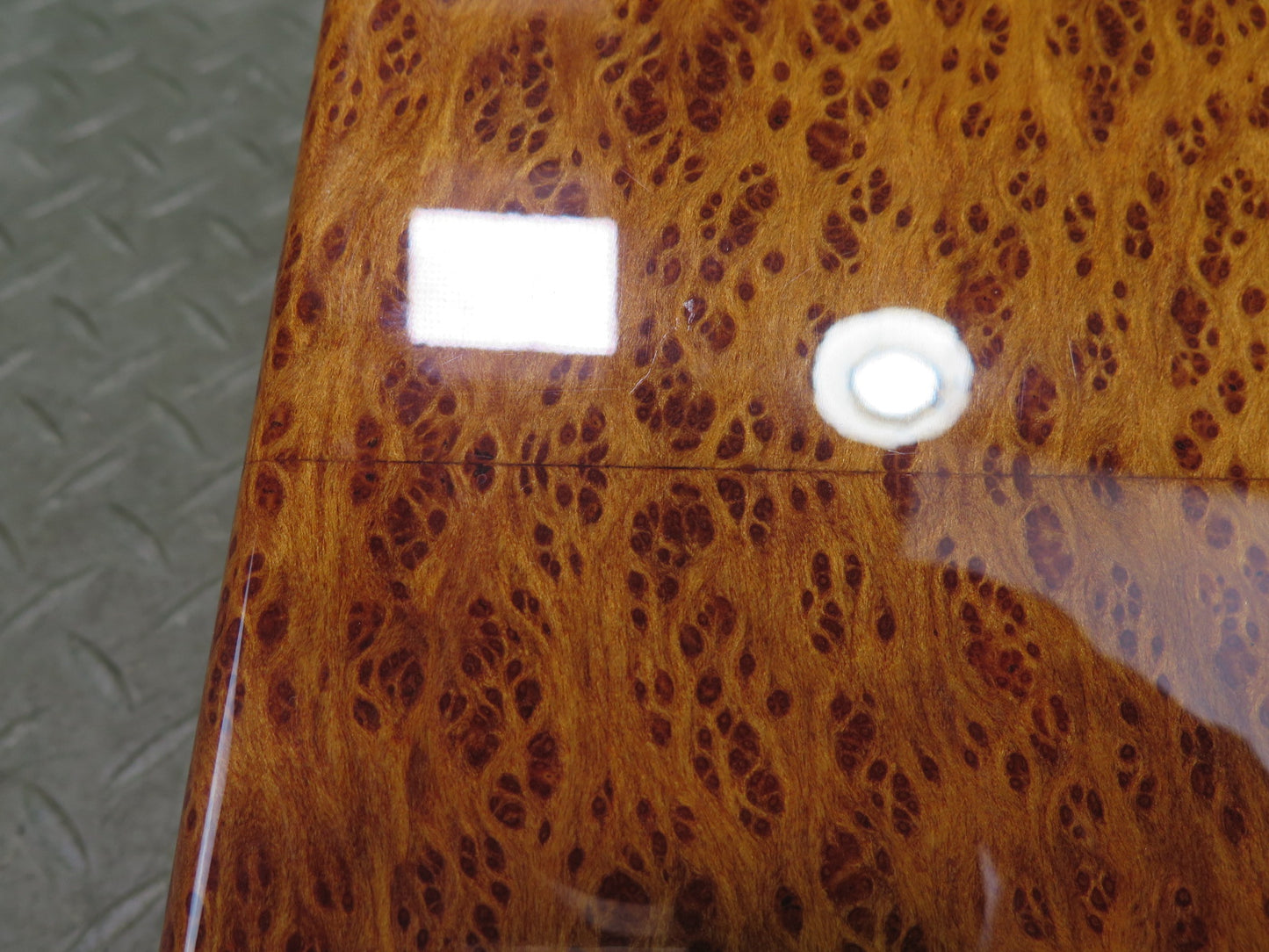 03-10 Bentley Continental GT Rear Center Console Armrest Wood Trim Bezel Panel