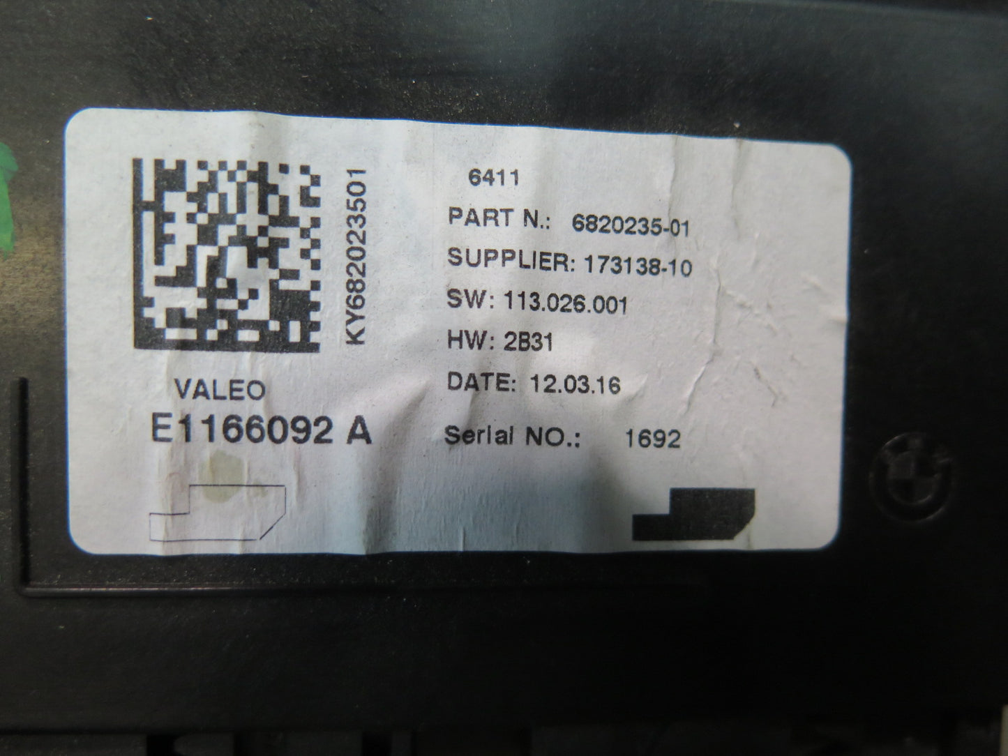 2015-2020 BMW F32 F33 F82 F83 M4 A/C Air Condition Control Module 6820235