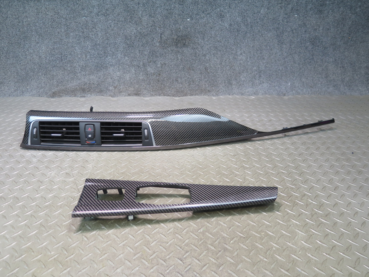 2015-2020 BMW F83 M4 Dash Center A/C Air Vent & Center Console Trim Carbon Set