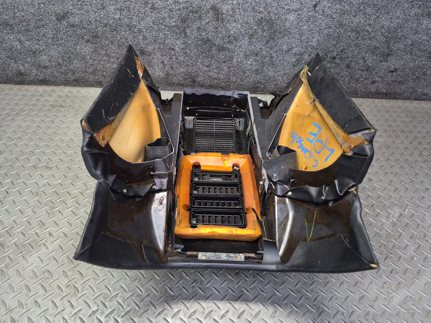 1984-1991 Porsche 928 S Rear Center Console Arm Rest Storage Compartment Black