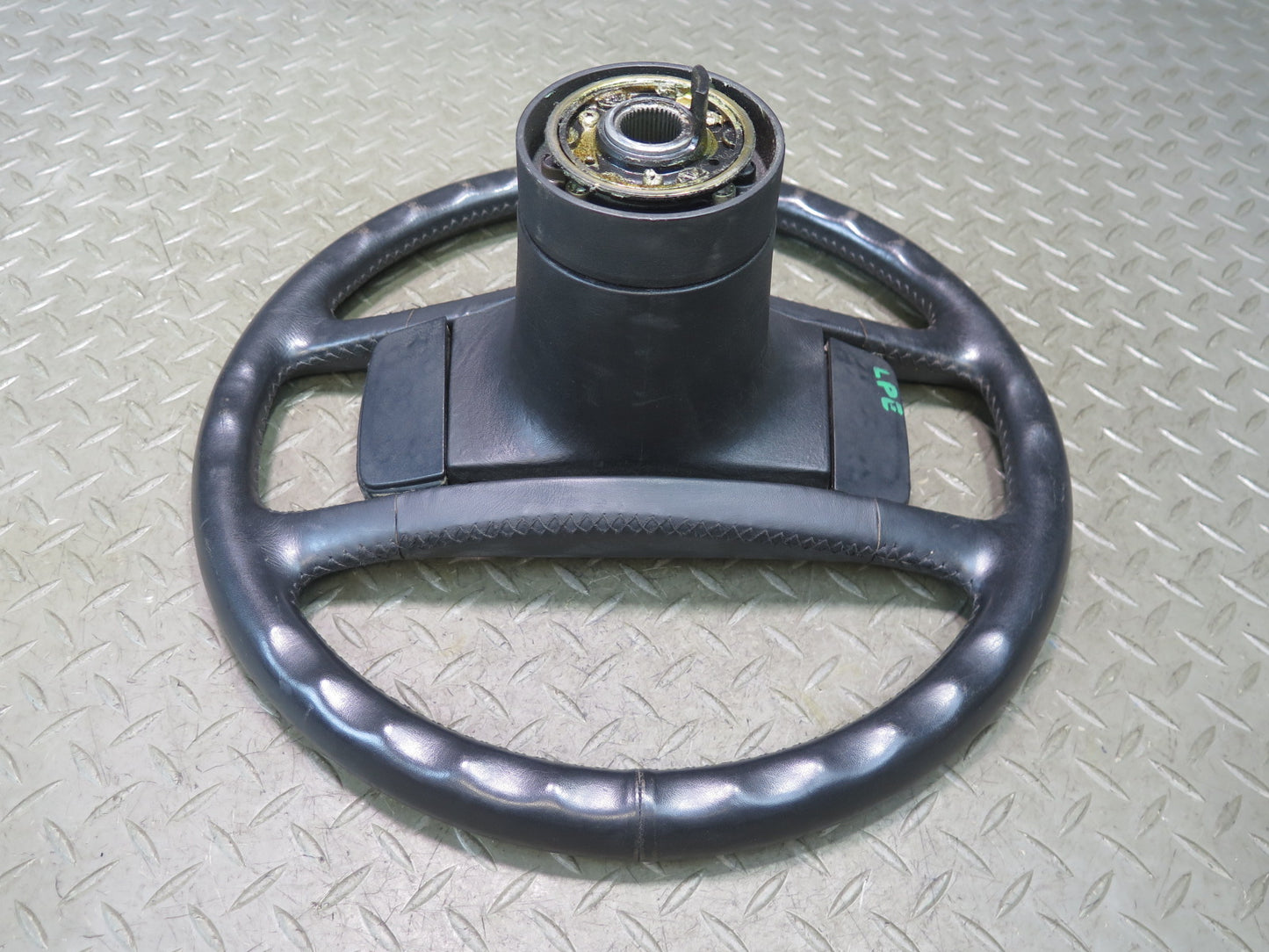 1984-1989 Porsche 928 S Leather Steering Black W/ Horn Pad Cover