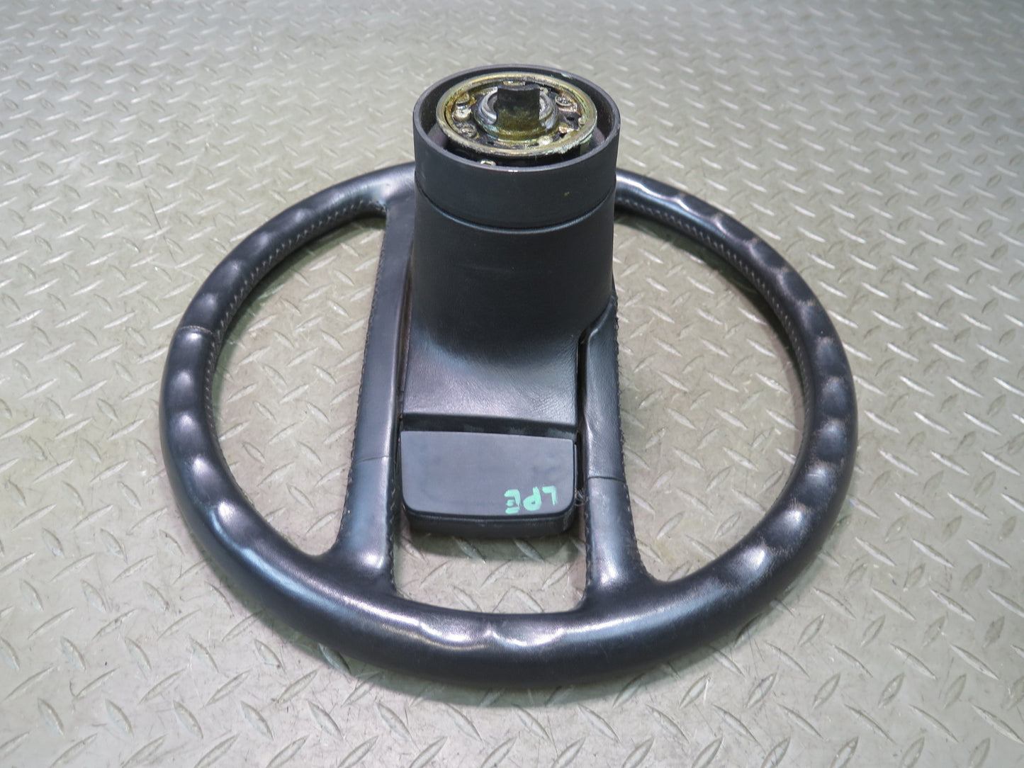 1984-1989 Porsche 928 S Leather Steering Black W/ Horn Pad Cover