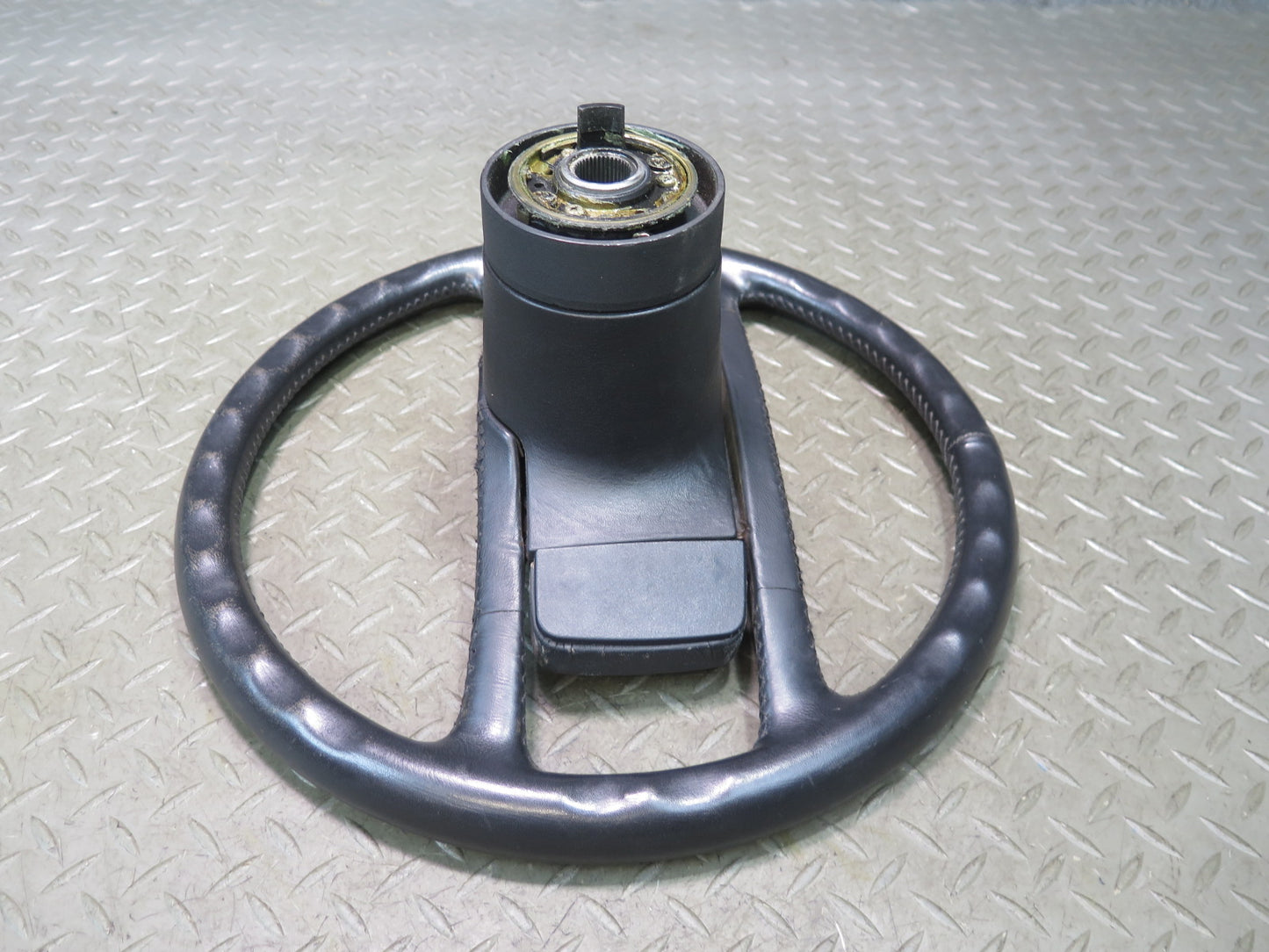 1984-1989 Porsche 928 S Leather Steering Black W/ Horn Pad Cover