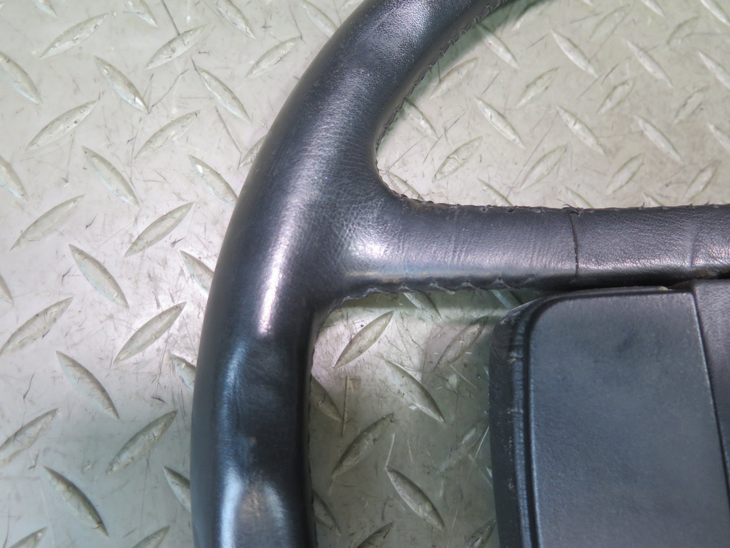 1984-1989 Porsche 928 S Leather Steering Black W/ Horn Pad Cover