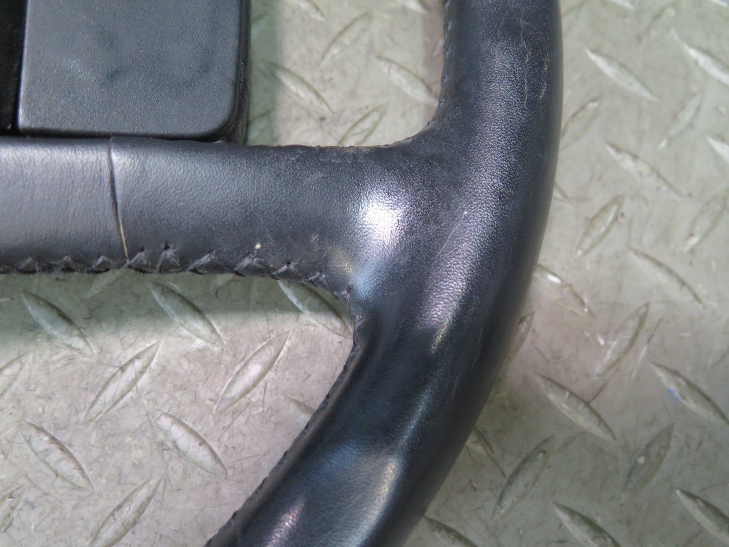 1984-1989 Porsche 928 S Leather Steering Black W/ Horn Pad Cover