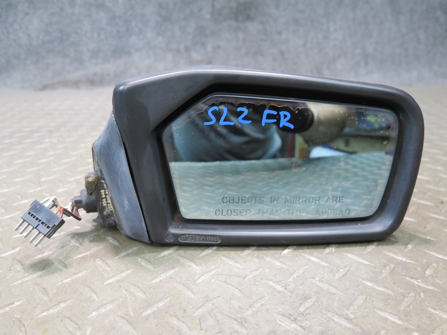 86-89 Mercedes R107 560SL Right Door Exterior Side View Heated Power Mirror OEM