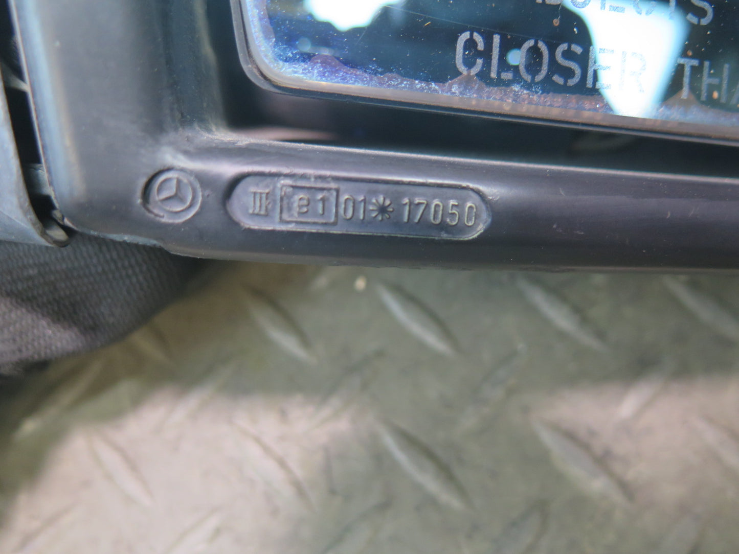 86-89 Mercedes R107 560SL Right Door Exterior Side View Heated Power Mirror OEM