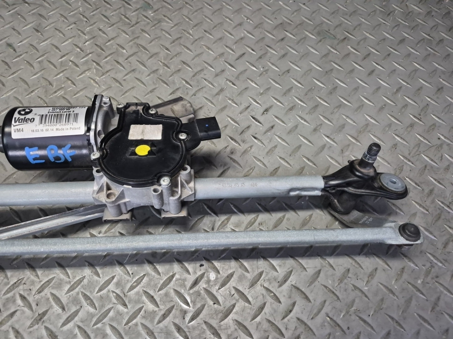 2015-2020 BMW F32 F33 F82 F83 M4  Windshield Wiper Transmission Linkage w Motor