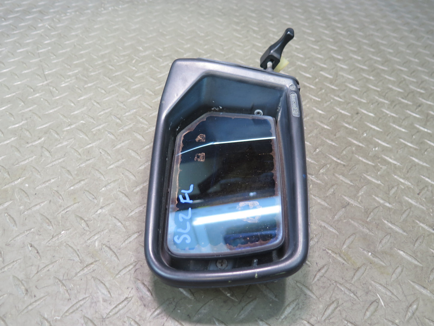 73-89 Mercedes R107 560SL Left Exterior Side View Mirror Glass Discoloration