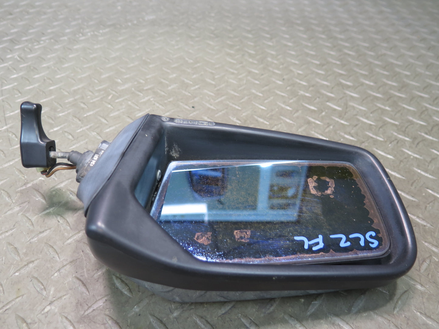 73-89 Mercedes R107 560SL Left Exterior Side View Mirror Glass Discoloration
