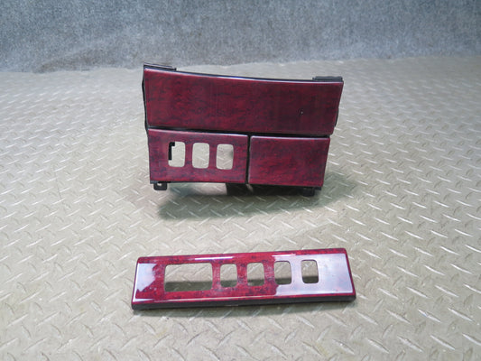 01-03 Lexus UCF30L LS430 Set of 2 Center Console Trim Cover RED Wood OEM