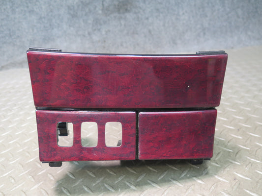01-03 Lexus UCF30L LS430 Set of 2 Center Console Trim Cover RED Wood OEM