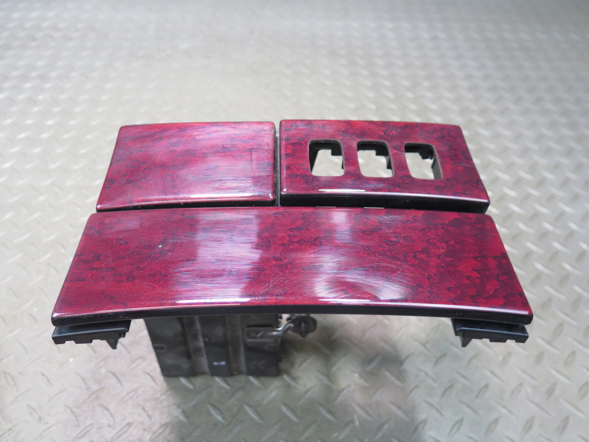 01-03 Lexus UCF30L LS430 Set of 2 Center Console Trim Cover RED Wood OEM