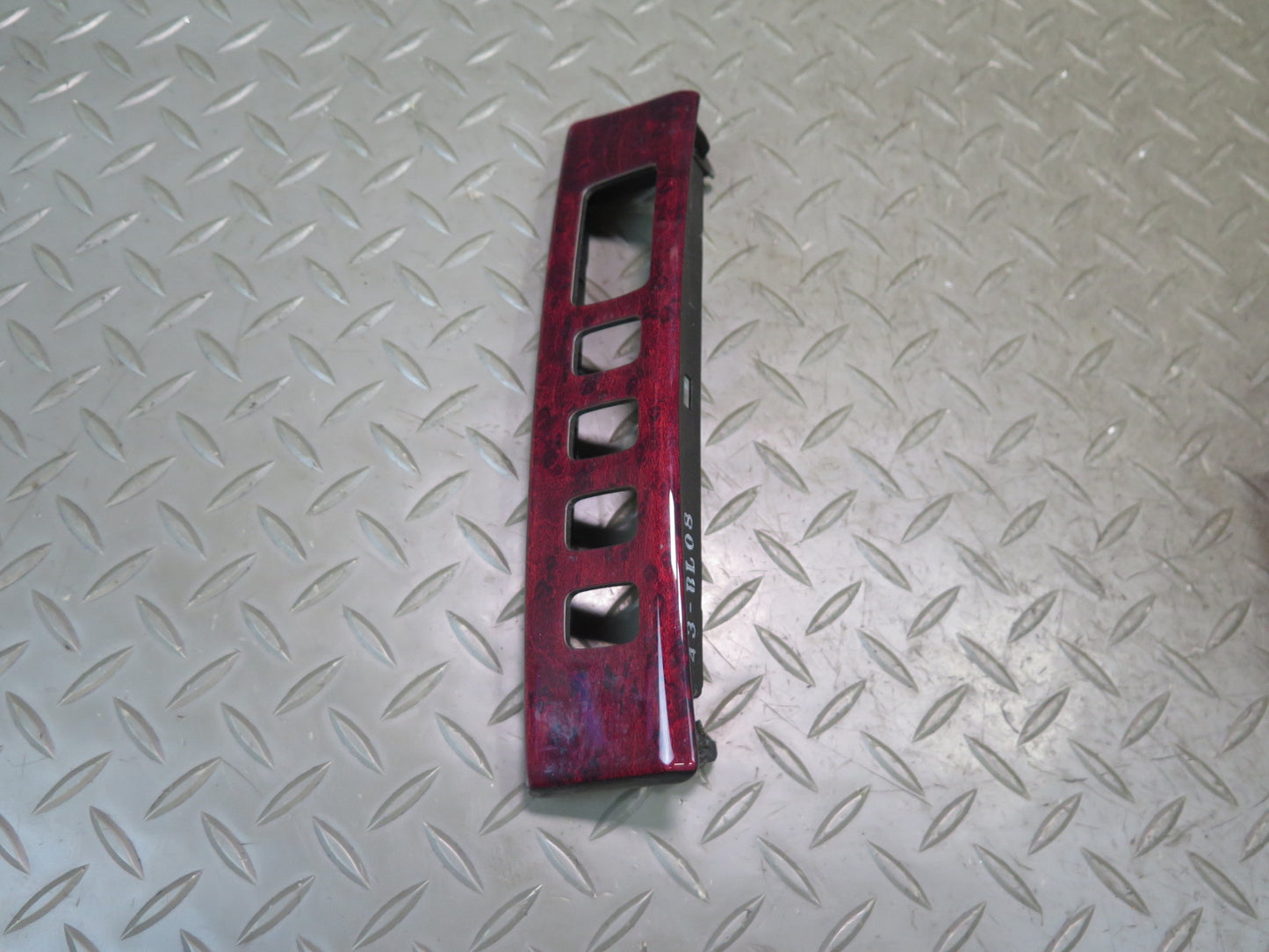 01-03 Lexus UCF30L LS430 Set of 2 Center Console Trim Cover RED Wood OEM