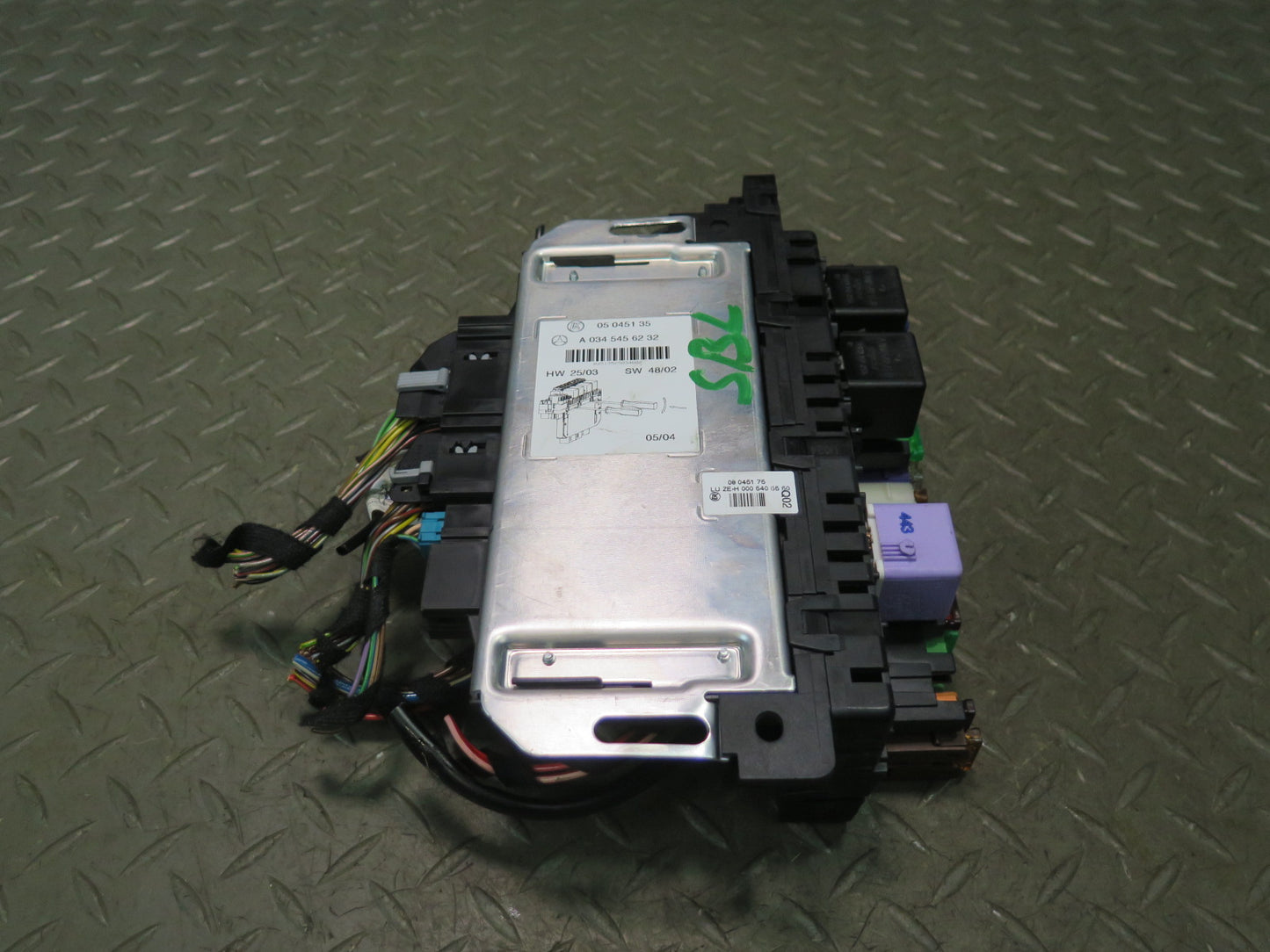 03-12 Mercedes R230 Sl-class Rear SAM Fuse Relay Box Module 0345456232 OEM