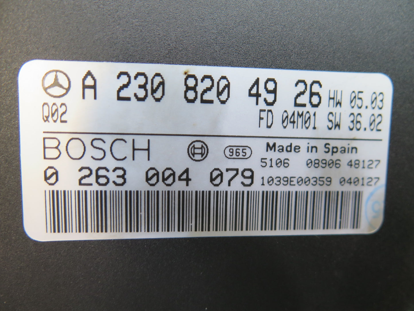 03-06 Mercedes R230 Sl-class Park Parking Assist Control Module Unit OEM