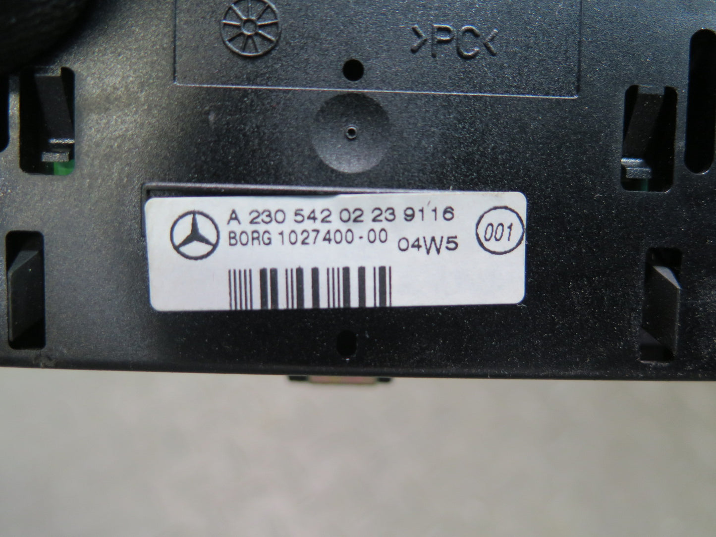 03-06 Mercedes R230 SL55 AMG Rear Deck Shelf Speaker Trim Cover Black OEM