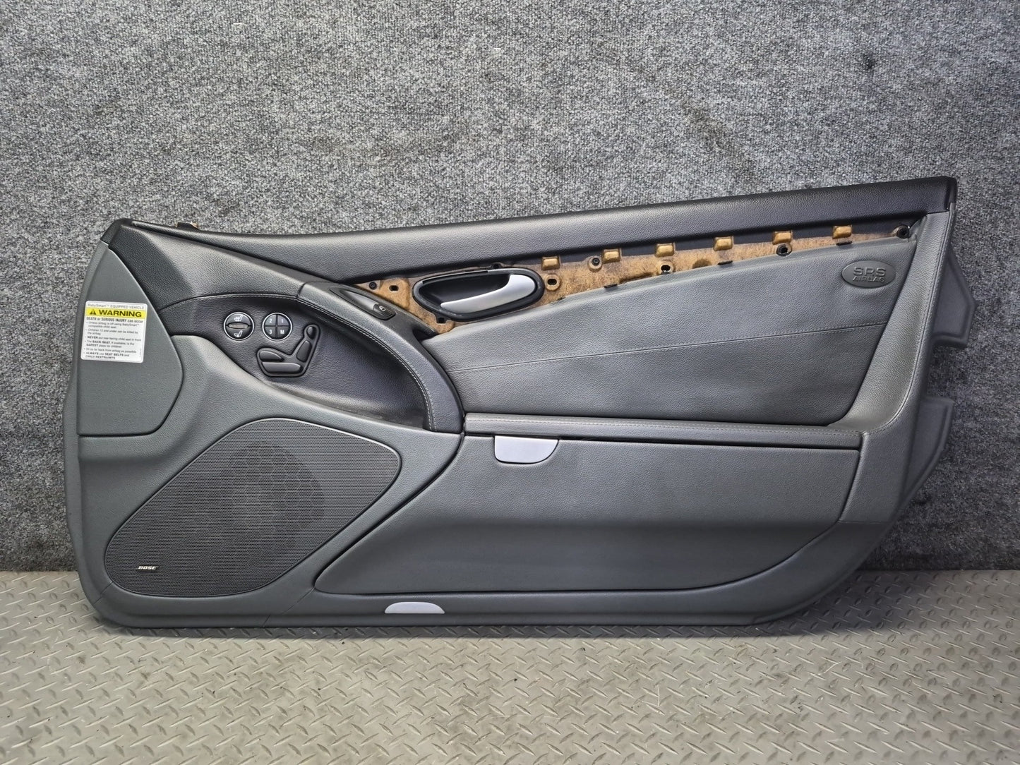 03-06 Mercedes R230 SL55 Front Right Door Interior Trim Cover Panel Black OEM