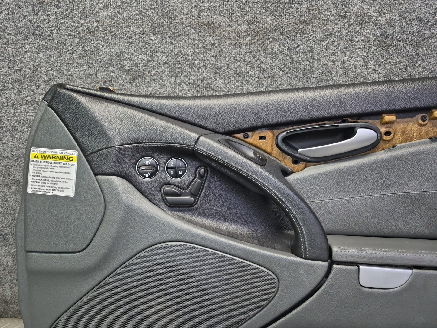 03-06 Mercedes R230 SL55 Front Right Door Interior Trim Cover Panel Black OEM
