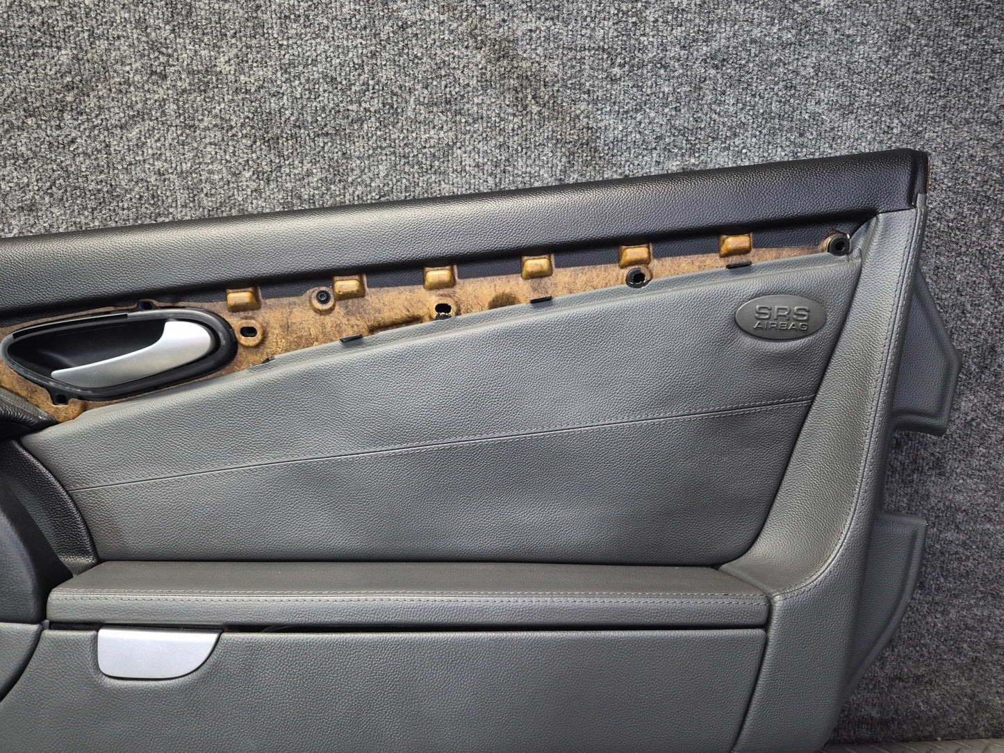 03-06 Mercedes R230 SL55 Front Right Door Interior Trim Cover Panel Black OEM