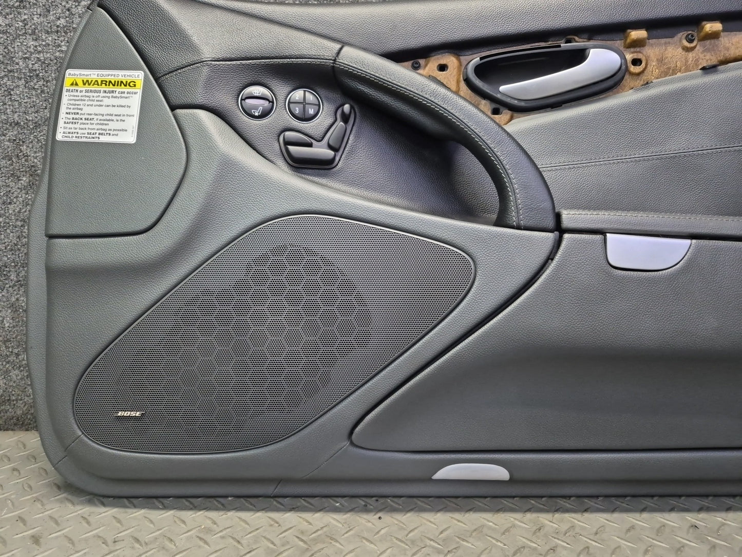 03-06 Mercedes R230 SL55 Front Right Door Interior Trim Cover Panel Black OEM