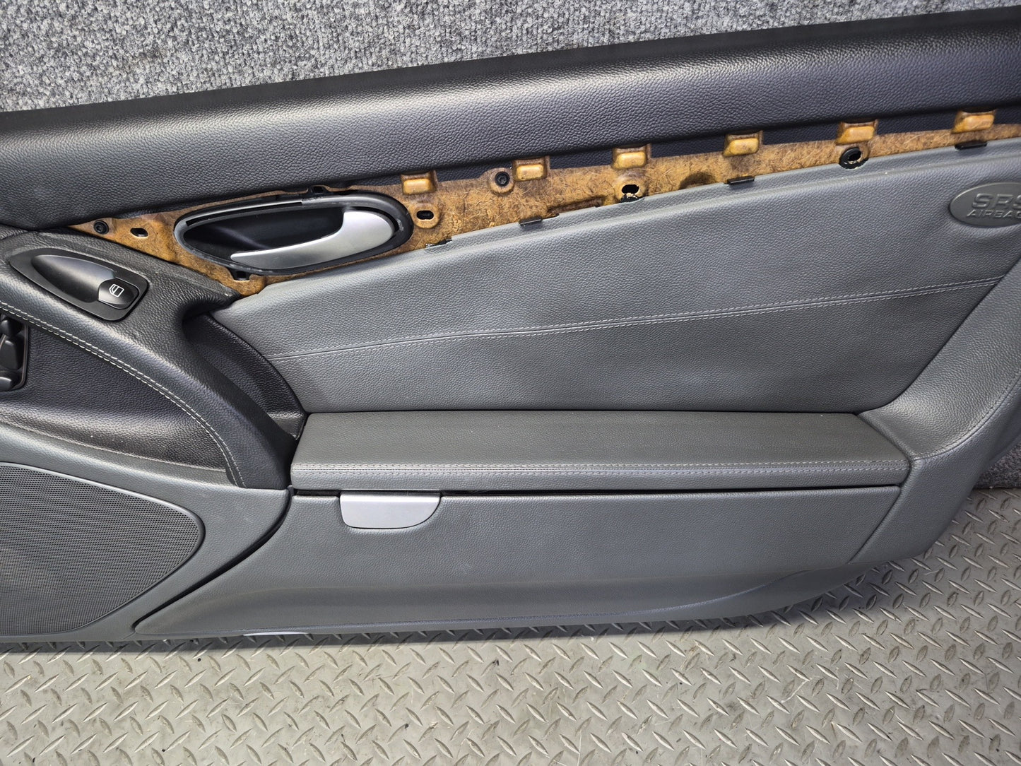 03-06 Mercedes R230 SL55 Front Right Door Interior Trim Cover Panel Black OEM