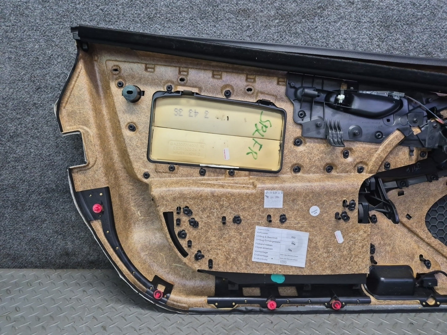 03-06 Mercedes R230 SL55 Front Right Door Interior Trim Cover Panel Black OEM