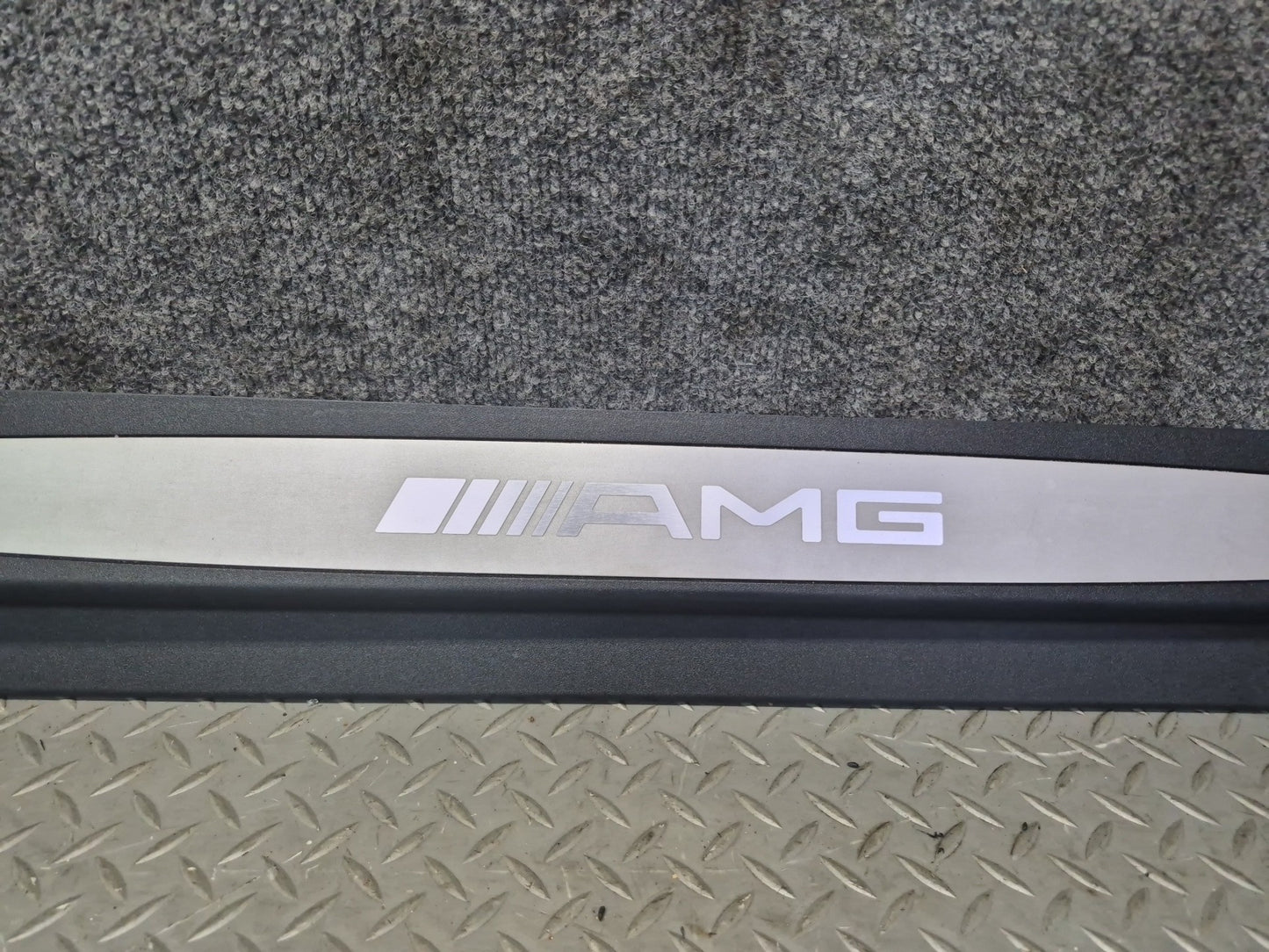 03-06 Mercedes R230 SL55 AMG Set of 2 Door Scuff Sill Plate Trim Cover OEM