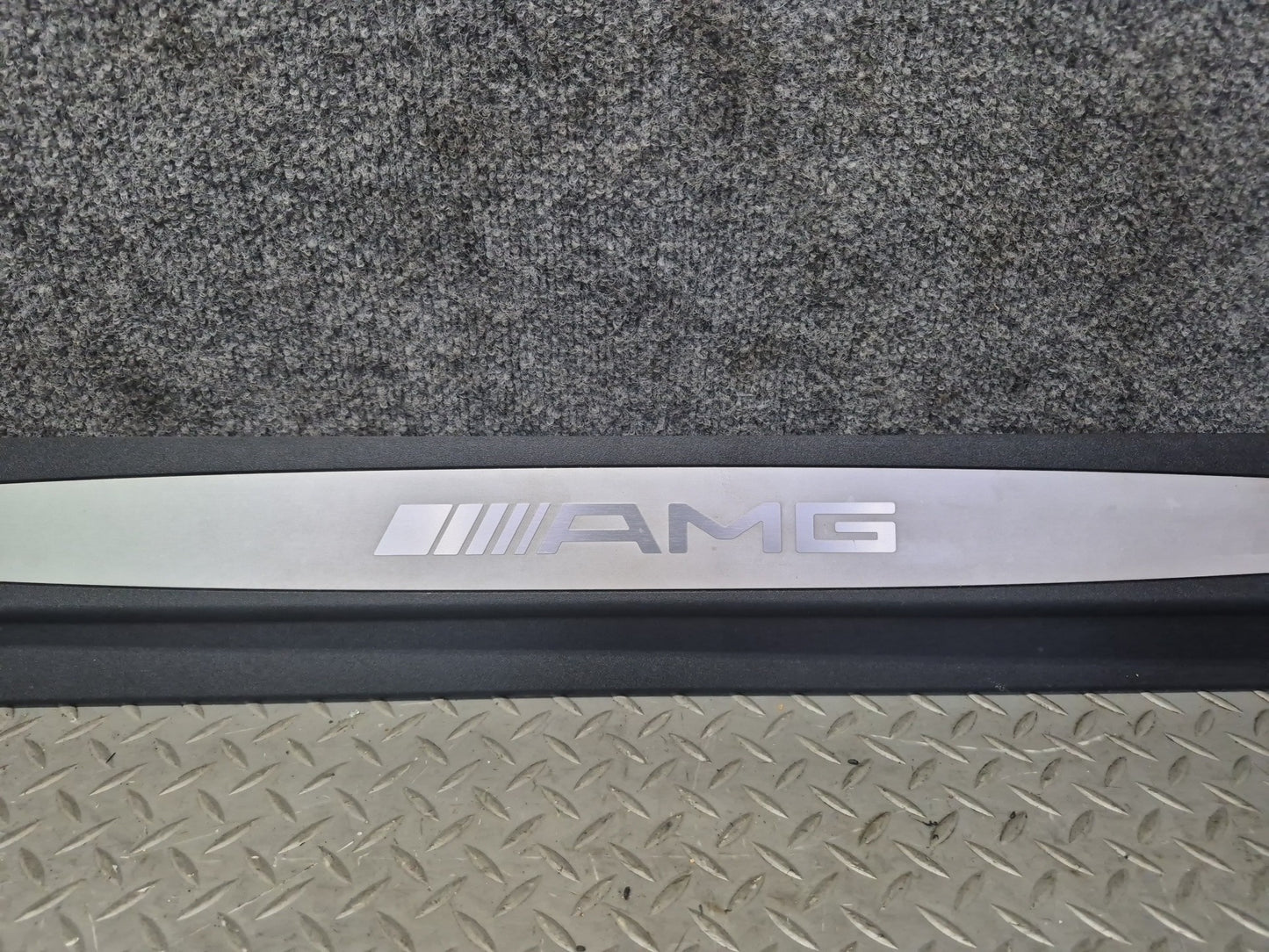 03-06 Mercedes R230 SL55 AMG Set of 2 Door Scuff Sill Plate Trim Cover OEM