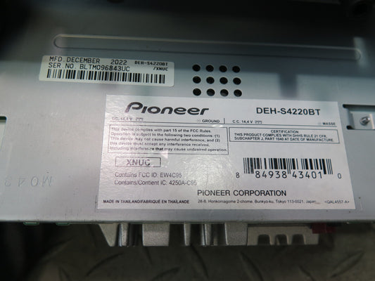Pioneer DEH-S4220BT Bluetooth USB Radio CD Player Receiver