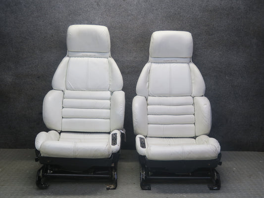 92-93 Chevrolet Corvette C4 Set of 2 Front Left & Right Leather Seat Damaged
