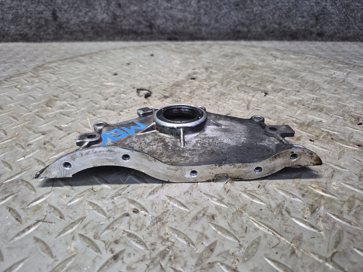 01-03 VW Eurovan T4 2.8L Engine Motor Front Oil Seal Plate Housing 021103153A
