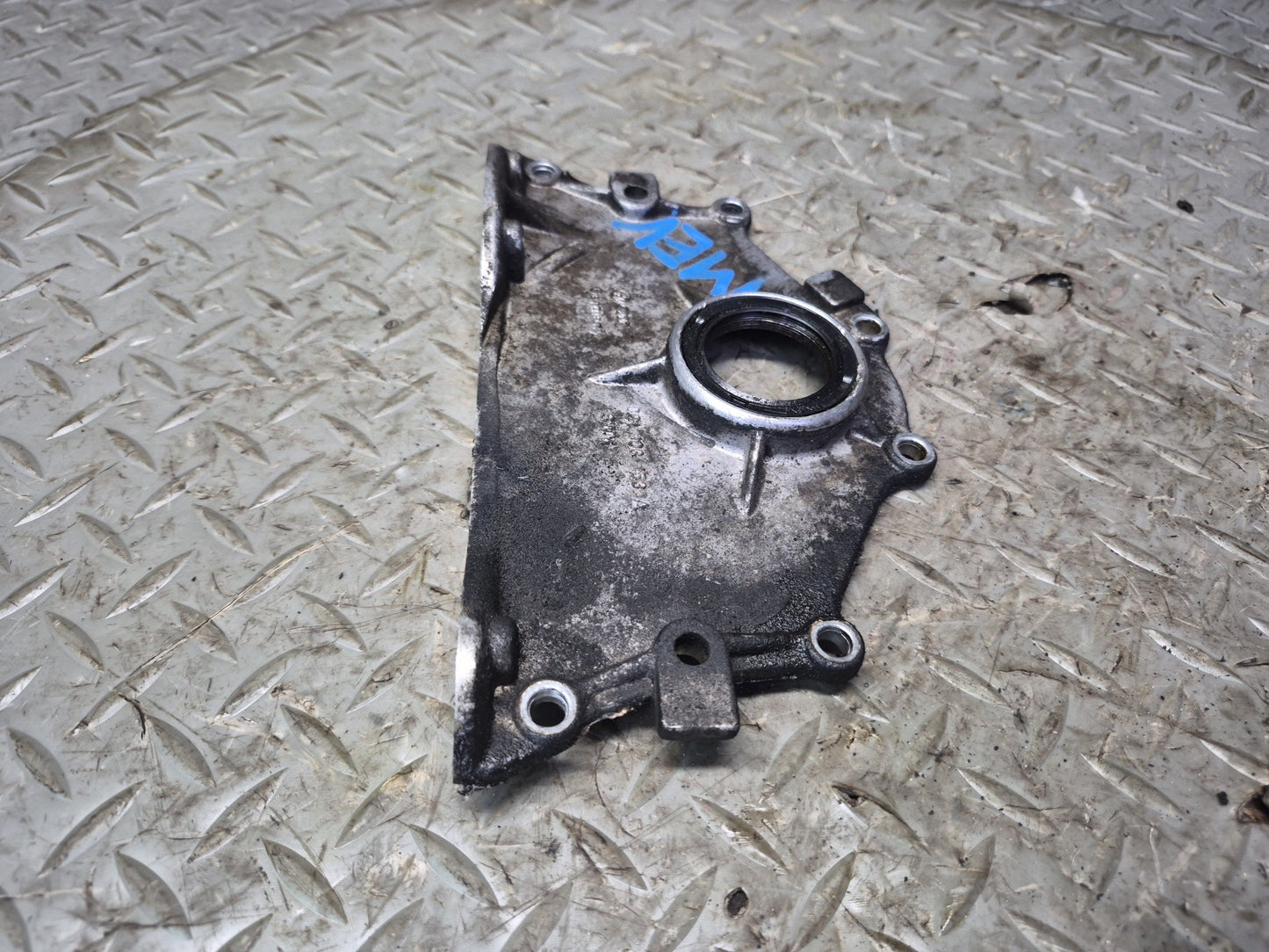 01-03 VW Eurovan T4 2.8L Engine Motor Front Oil Seal Plate Housing 021103153A
