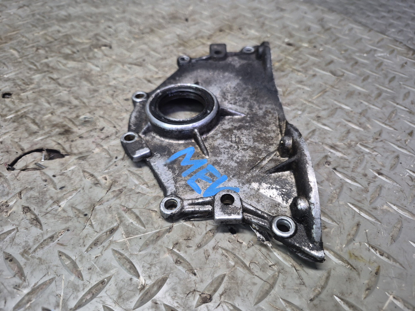 01-03 VW Eurovan T4 2.8L Engine Motor Front Oil Seal Plate Housing 021103153A