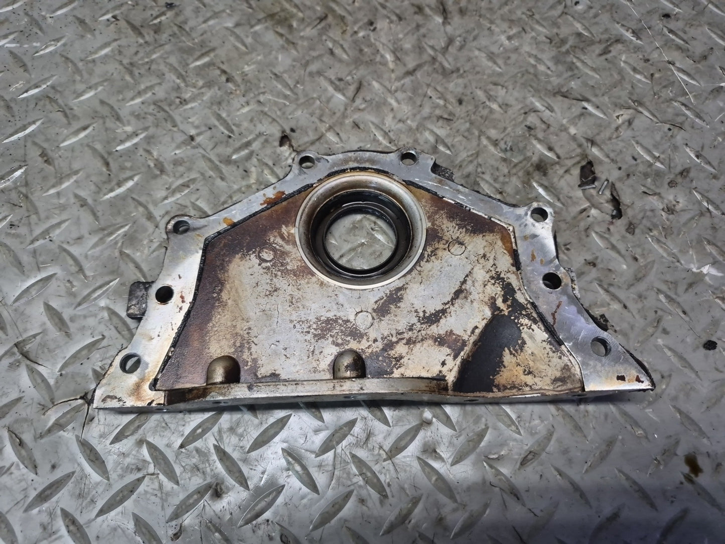 01-03 VW Eurovan T4 2.8L Engine Motor Front Oil Seal Plate Housing 021103153A