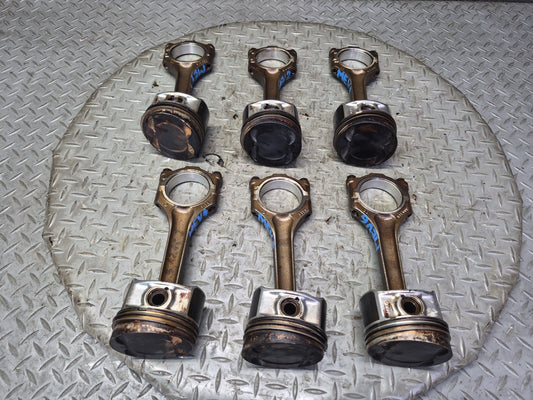 01-03 VW Eurovan T4 2.8L AXK Set of 6 Engine Piston Connecting Rod 108k OEM