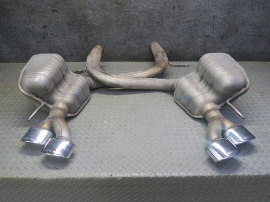 03-08 Mercedes R230 SL55 AMG Set of Rear Left & Right Exhaust Muffler Pipe OEM