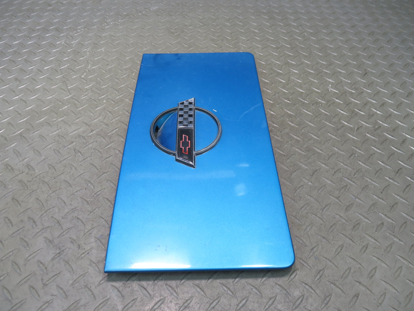 86-96 Chevrolet Corvette C4 Fuel Tank Filler Door Lid w Emblem Bright Aqua OEM