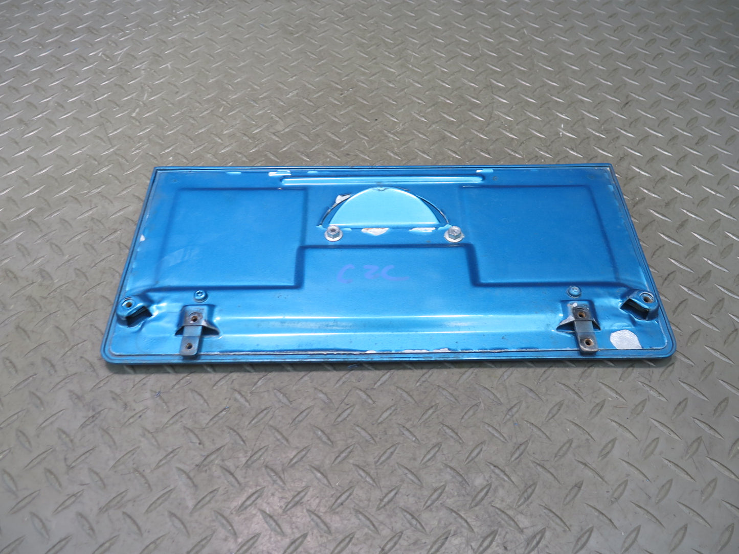86-96 Chevrolet Corvette C4 Fuel Tank Filler Door Lid w Emblem Bright Aqua OEM