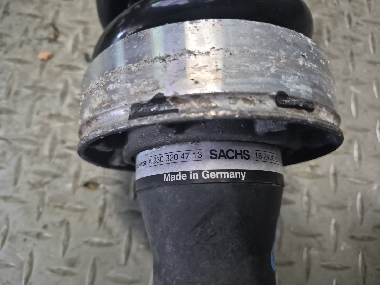 03-06 Mercedes R230 SL55 AMG Rear Left Right ABC Hydraulic Shock Strut Set Dmgd